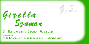 gizella szomor business card